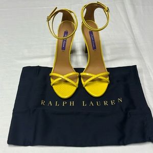 Ralph Lauren purple label woman’s Yellow High Heels size 38 made in Italy.